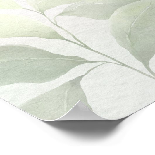 Cerise magenta peony rozen eucalyptus welkomstteke poster (Hoek)