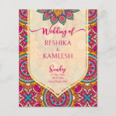 Cerise mandala rangoli bruiloft (Voorkant)