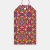 Cerise mandala rangoli bruiloft gepersonaliseerde  cadeaulabel (Achterkant)