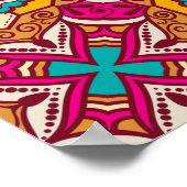 Cerise mandala rangoli joint haldi Welcome sign Poster (Hoek)