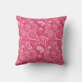 Cerise Paisley; Bloemen; Retro schoolbord Kussen (Achterkant)