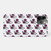 Cerise Pink Floral iPhone 11 Pro Hoesje (Achterkant (horizontaal))