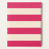 Cerise Pink Stripes Planner (Achterkant)
