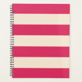 Cerise Pink Stripes Planner (Voorkant)