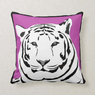 Cerise Pink Tiger Throw Cushion Kussen
