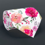 Cerise Pink Waterverf Floral Wedding Stropdas<br><div class="desc">Mannen stropdas heeft een roze waterverf in de schaduw van bleek roze,  cerise roze,  fuchsia roze tot marsala roze op een witte achtergrond. MEER OBJECTEN in onze winkel.</div>