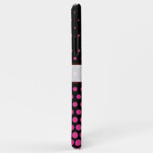 Cerise Polka Dot Elegant Modern Black Case-Mate iPhone Case (Achterkant/rechts)
