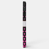 Cerise Polka Dot Elegant Modern Black Case-Mate iPhone Case (Achterkant/links)