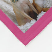 Cerise ROZE Foto Dekbed Collage Instagram Goud Fleece Deken (Hoek)