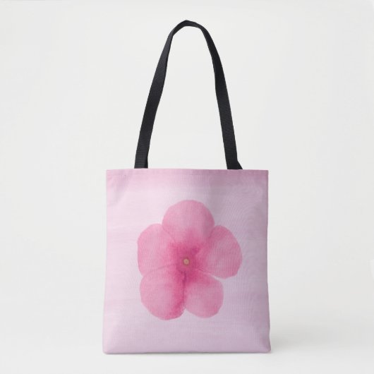Cerise Roze Macro Flower Canvas tas (Voorkant)