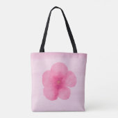 Cerise Roze Macro Flower Canvas tas (Achterkant)