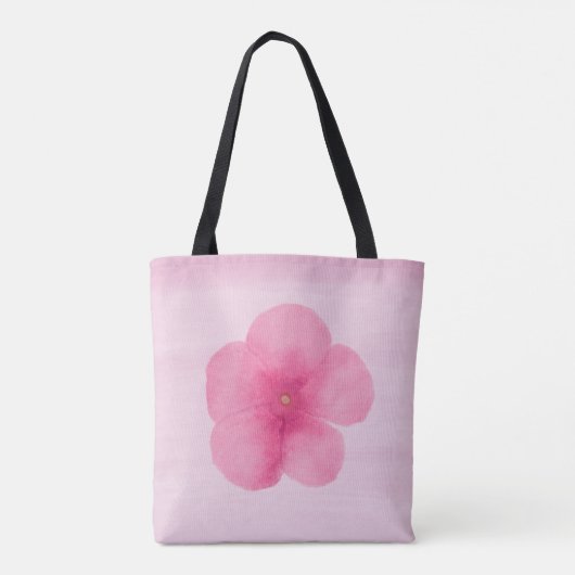 Cerise Roze Macro Flower Canvas tas (Achterkant)