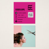 Cerise Roze Visitekaartje Logo design Sjabloon (Voorkant /achterkant)