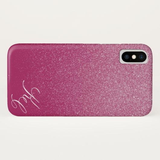 Cerise Shimmer Dust Personalized Phone Case (Achterkant (horizontaal))