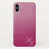 Cerise Shimmer Dust Personalized Phone Case (Achterkant)