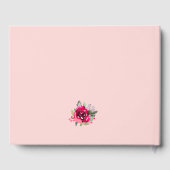 Cerise Waterverf Floral Pink Guest Book Gastenboek (Achterkant)