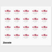 Cerise Waterverf Floral Sticker (Vel)