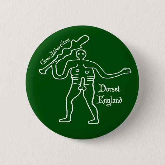 Cerne Abbas Giant Badge Ronde Button 5,7 Cm (Voorkant)