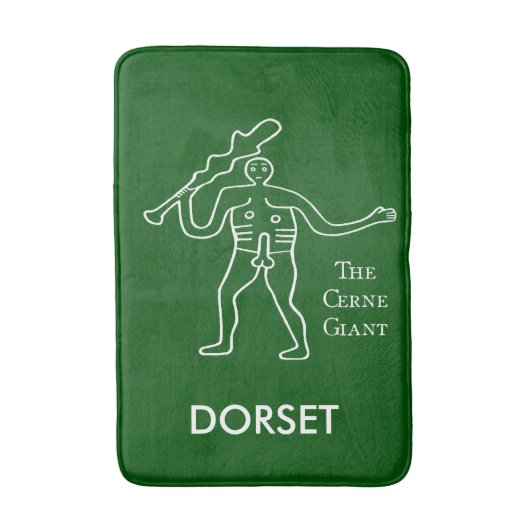 Cerne Giant, Green Man, Dorset Badmat (Voorkant Verticaal)
