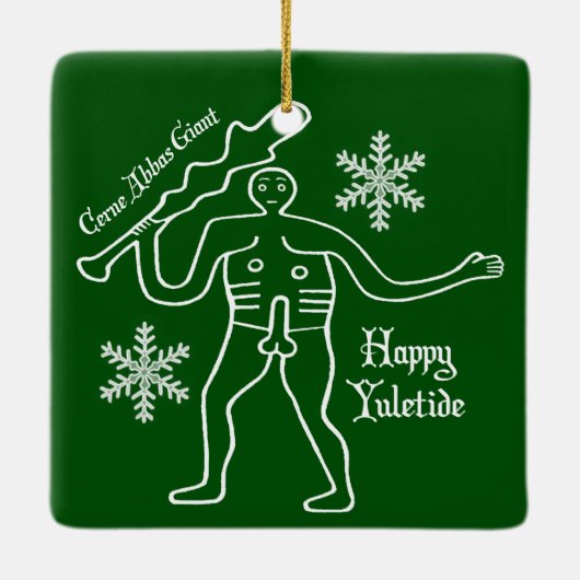 Cerne Giant kerstboom Keramisch Ornament (Achterkant)