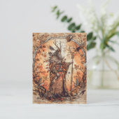 Cernunnos Keltische gehoornde God van Natuur Briefkaart (Staand voorkant)