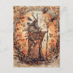 Cernunnos Keltische gehoornde God van Natuur Briefkaart