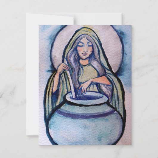 Cerridwen Crone Heks Feestdagenkaart (Voorkant)