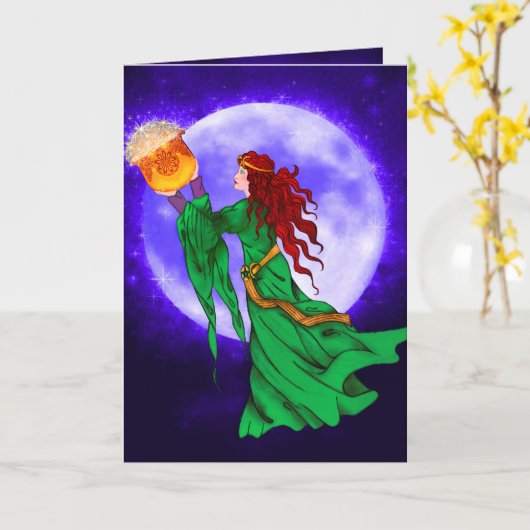 Cerridwen van de Cauldron-Kaarten Kaart (Gele Bloem)