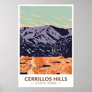 Cerrillos Hills State Park New Mexico Vintage  Poster