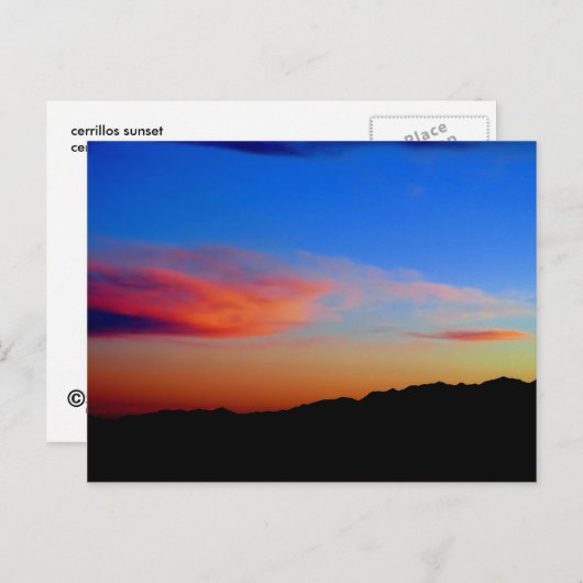 cerrillos sunset briefkaart (Voorkant / Achterkant)