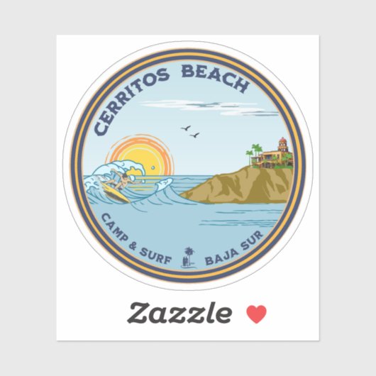 Cerritos Beach Baja California Sur Mexico Sticker (Vel)