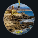 Cerritos Beach, Hacienda Keramisch Ornament<br><div class="desc">De majestueuze Hacienda Cerritos zit hoog met een prachtig uitzicht Cerritos Beach aan de kust van Baja California Sur.</div>