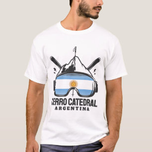 Cerro Catedral Argentina Skigebied Retro Skiën T-shirt