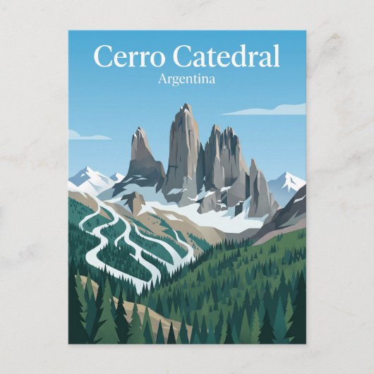 Cerro Catedral Argentinië Briefkaart (Voorkant)