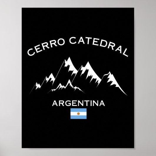 Cerro Catedral Argentinië Ski Resort Andes Mountai Poster (Voorkant)