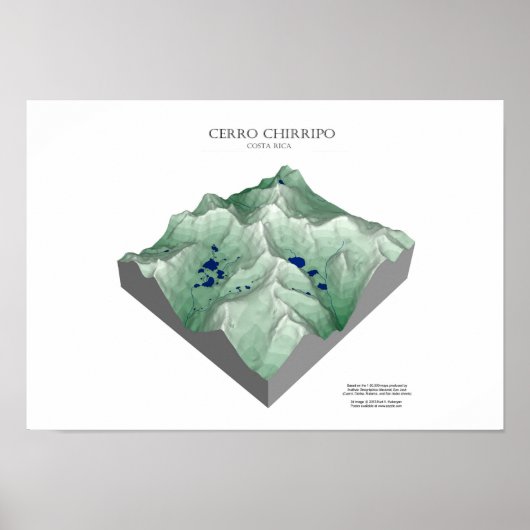 Cerro Chirripo, Costa Rica Poster (Voorkant)