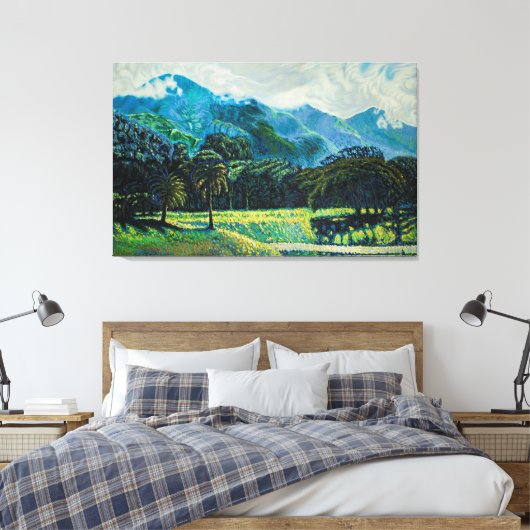 Cerro El Ávila, desde el Parque del Este Canvas Afdruk (Insitu (Slaapkamer))