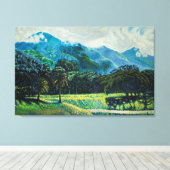 Cerro El Ávila, desde el Parque del Este Canvas Afdruk (Insitu (Houten vloer))