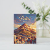 Cerro Rico Bolivia Briefkaart (Staand voorkant)