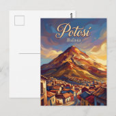 Cerro Rico Bolivia Briefkaart (Voorkant / Achterkant)