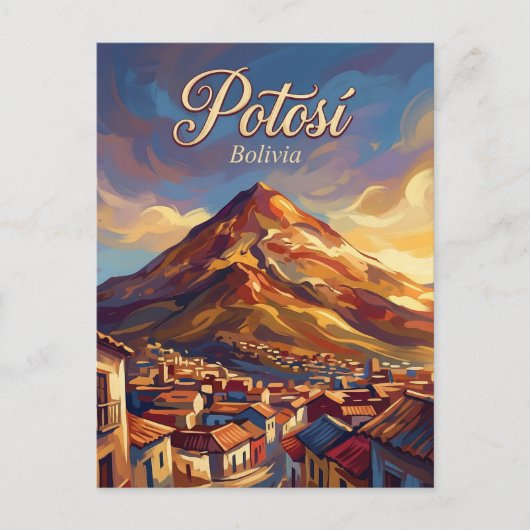 Cerro Rico Bolivia Briefkaart (Voorkant)