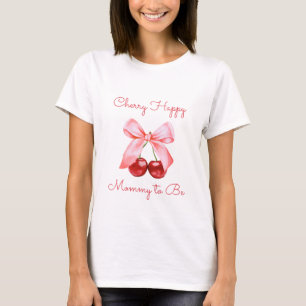 Cerry & Coquette Roze Bow Mama to-be Zwangerschap T-shirt