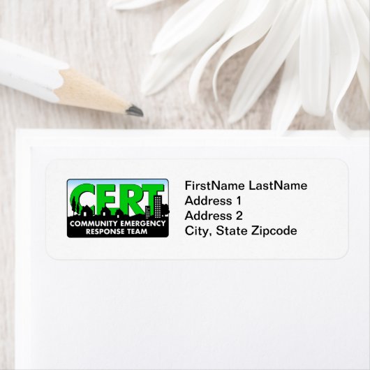 CERT-adreslabel voor retourzending Etiket (Insitu)