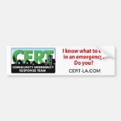 CERT Bumpersticker-pas aan Bumpersticker (Voorkant)