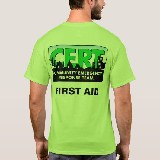 CERT First Aid T-shirt (Achterkant)
