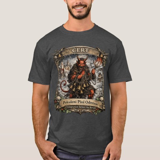 Čert Folklore – Tsjechische Sint Nicolaas Traditie T-shirt (Voorkant)