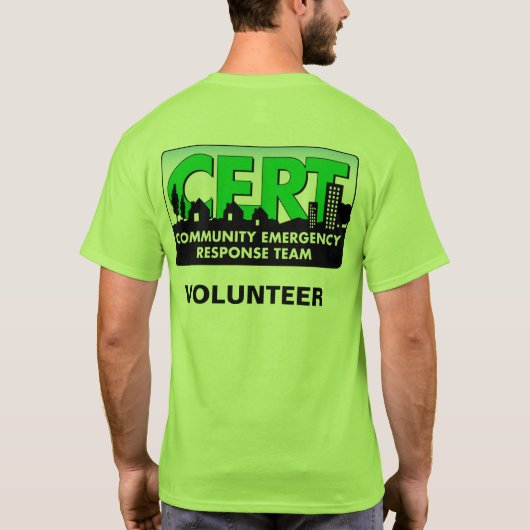 CERT Volunteer T-Shirt (Achterkant)