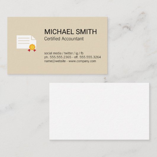 Certificaat (Voorkant / Achterkant)