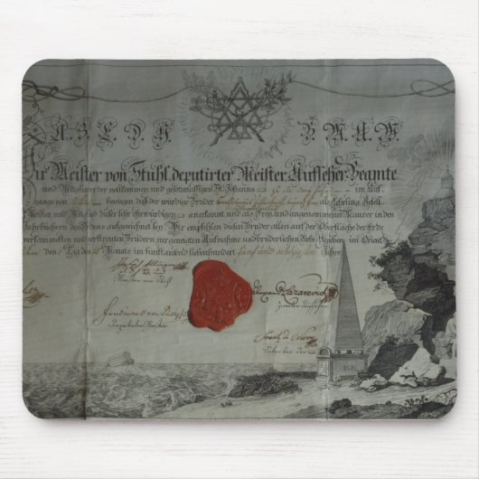 Certificaat afgegeven door de slechtste kapitein muismat (Voorkant)