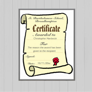 Certificaat Award met downloadbare optie Poster